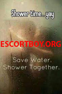 shower together save water with a male escort