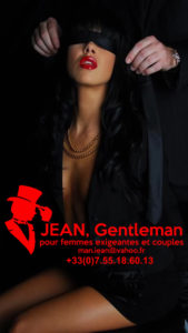 Bandeau sur les yeux de madame avec son escort boy paris