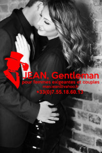 Escort boy embrassant une charmante lady