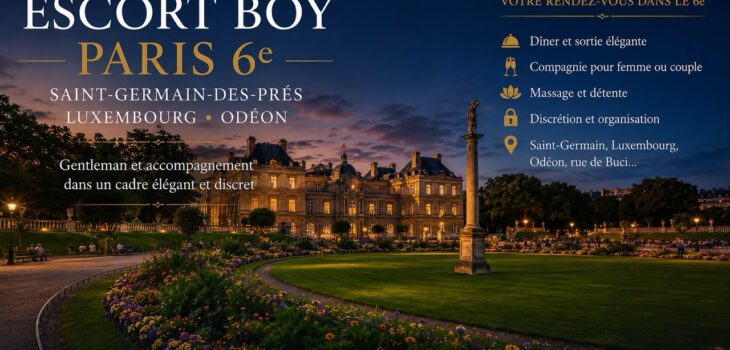 Escort Boy Paris 6e au jardin du Luxembourg